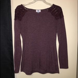Maroon Old Navy Long Sleeve Shirt